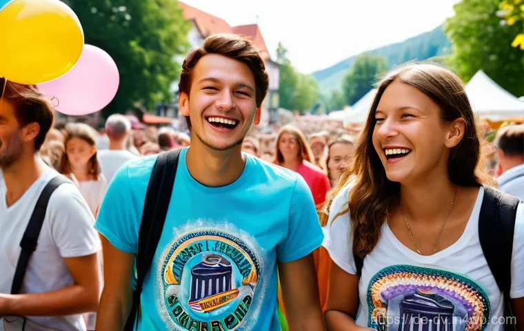 포지티브 심리학의 실천을 위한 커뮤니티 참여 방안 - **"A vibrant German neighborhood festival on a sunny afternoon.** A diverse group of people of all a...