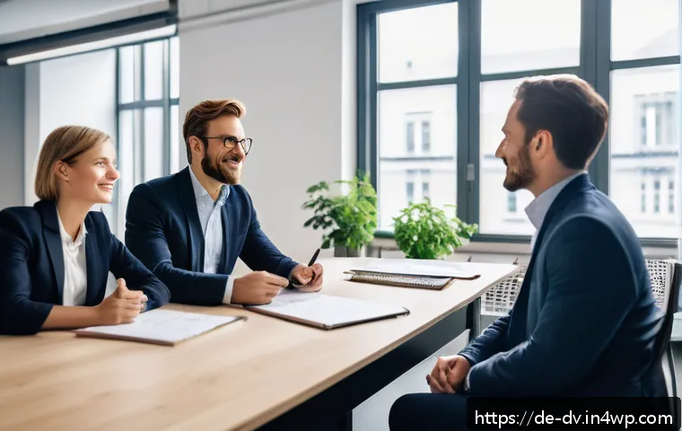 포지티브 심리학의 기반에서의 의사소통 기술 - A warm, inviting office setting in Berlin, showing a diverse group of adults in casual business atti...